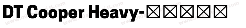 DT Cooper Heavy字体转换